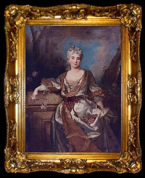 framed  Nicolas de Largilliere Jeanne-Henriette de Fourcy, ta009-2
